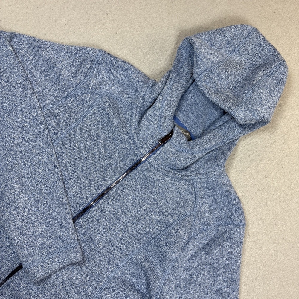 Eddie Bauer Womens Large Full Zip Hoodie Pocket Mid Weight Jacket Blue